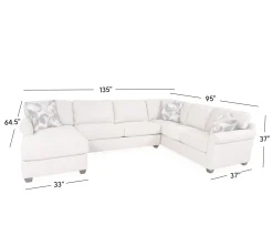 Arcadia 3 Piece Sectional - RHF Sofa, Armless Sofa, LHF Chaise