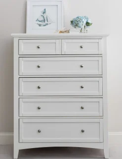 Atlantic 5-Drawer Chest - White