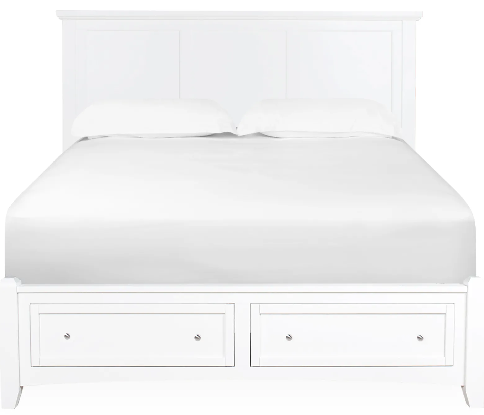 Atlantic King Platform Storage Bed - White