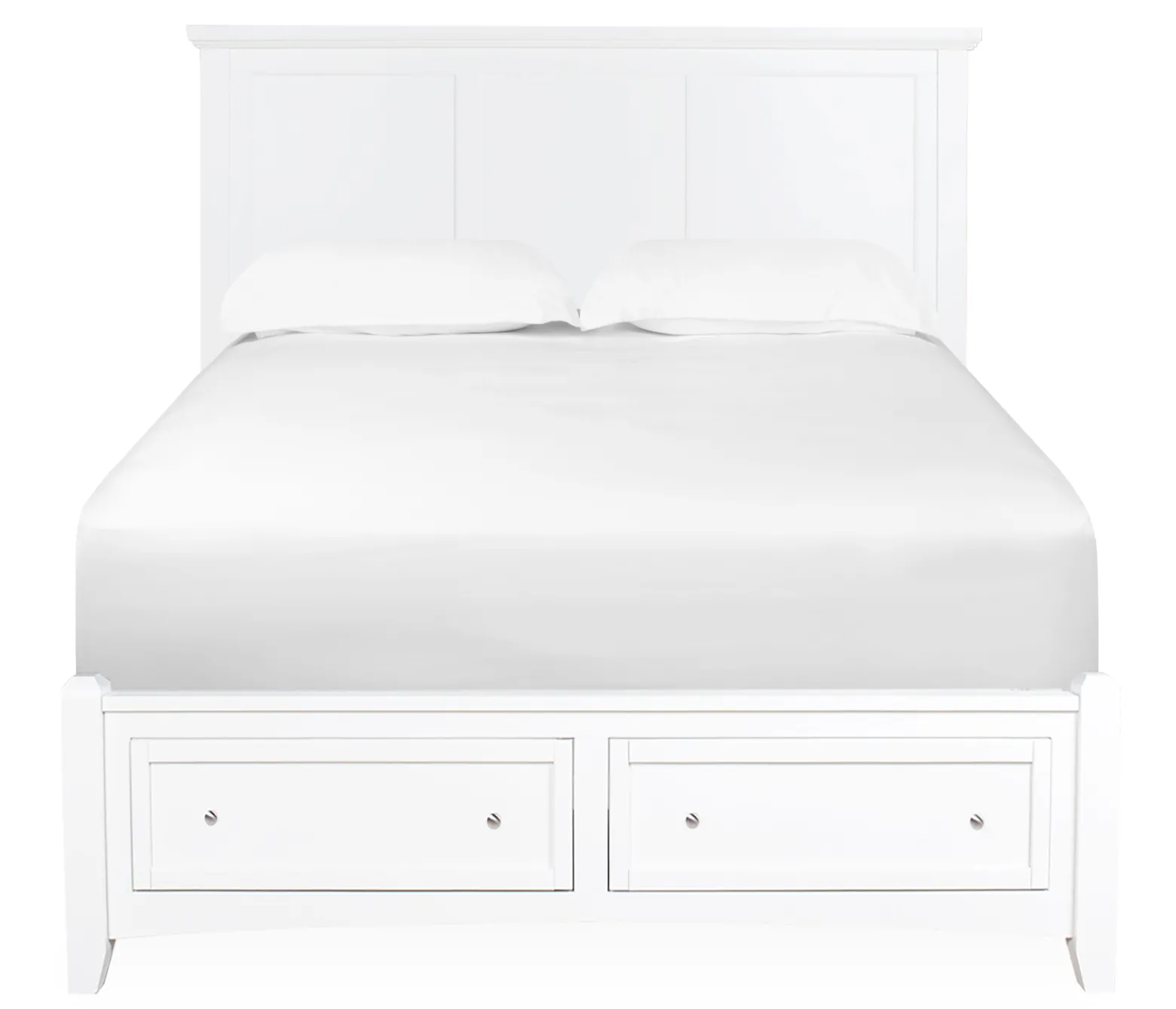 Atlantic Queen Platform Storage Bed - White