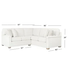 Brunswick 2-Piece Sectional LA Loveseat and RAC Sofa with Corner