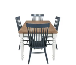 Cape Cod 5-Piece Dining Set with Denim Chairs