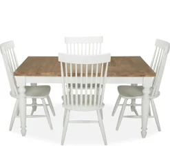 Cape Cod 5-Piece Dining Set w/ Lumina White Chairs
