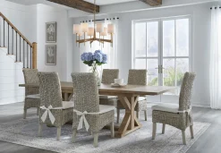 Catalina 5 Piece Dining Set W/ Trestle Table