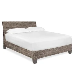 Catalina King Woven Platform Bed - Gray Wash