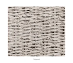 Catalina King Woven Platform Bed - White Wash