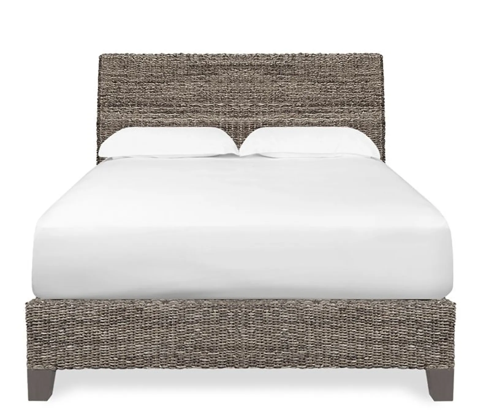 Catalina Queen Woven Platform Bed - Gray Wash