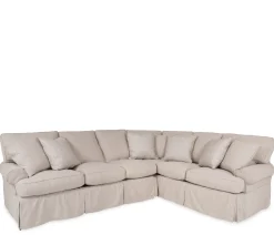 Cindy 2 Piece Slipcover Sectional - LSE 3 Seat Corner, RSE 3 Seat End