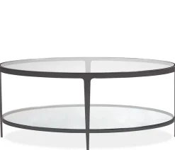 Clooney Oval Coffee Table - Gunmetal