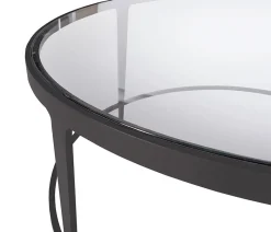 Clooney Oval Coffee Table - Gunmetal