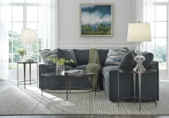 Clooney Oval Coffee Table - Gunmetal