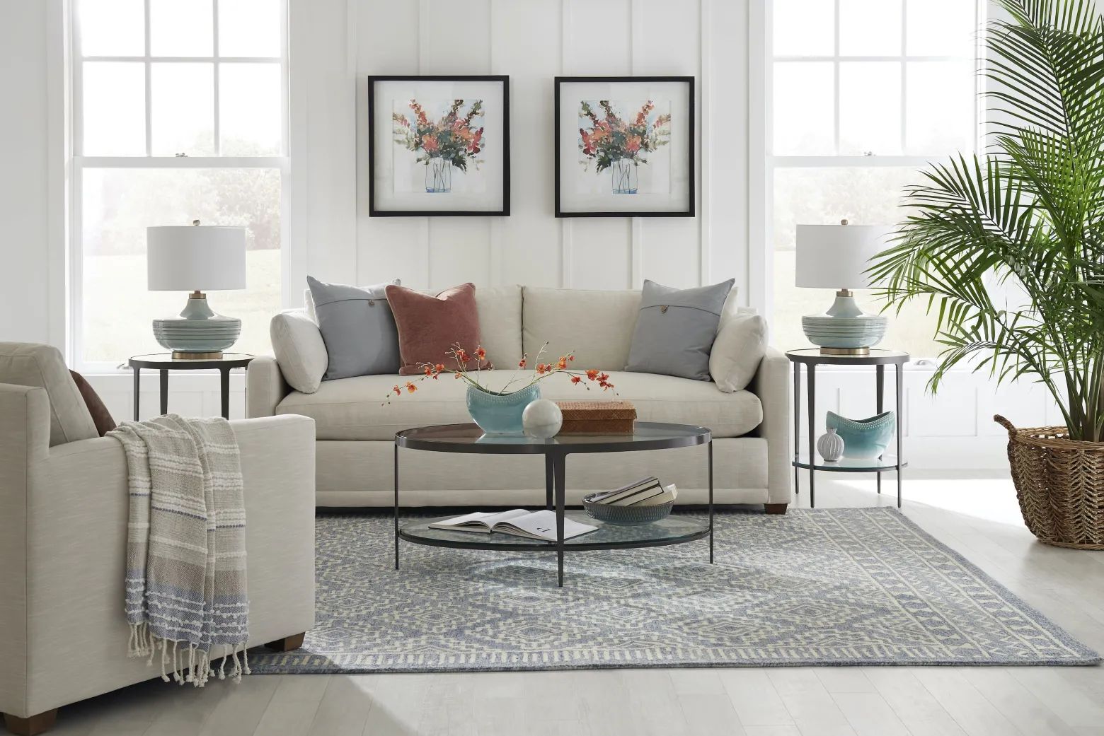 Clooney Oval Coffee Table - Gunmetal