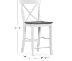 Cove II - 3-Piece Counter Dining Set w/ X-Back Stools