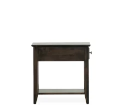 Edmund Chairside Table - Rich Chocolate