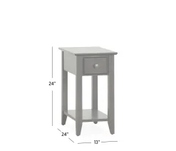 Edmund Chairside Table - Rich Chocolate