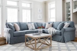 Fairbanks 2-PC Sectional 3 seat end LSE, RSE corner - Blue
