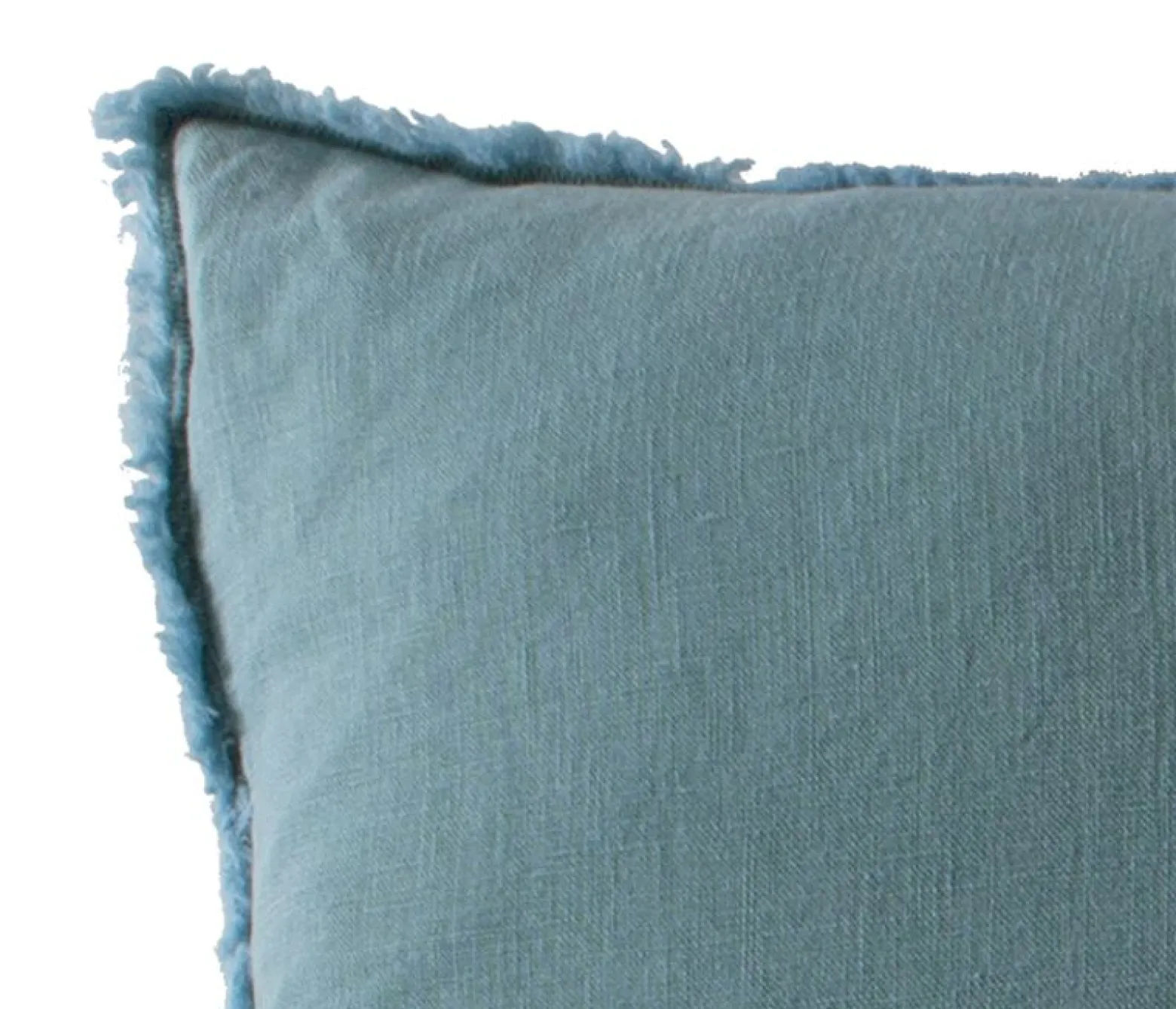 Fringed Sea Green Pillow