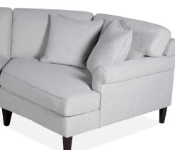 Grayson 3 Piece LHF Sofa Sectional Armless, RHF Cuddler - Villa Dove