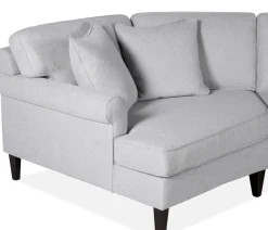 Grayson 3 Piece RHF Sofa Sectional Armless, LHF Cuddler - Villa Dove
