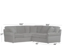 Hampton 2-Piece Sectional - LAF Corner Sofa with RAF Loveseat