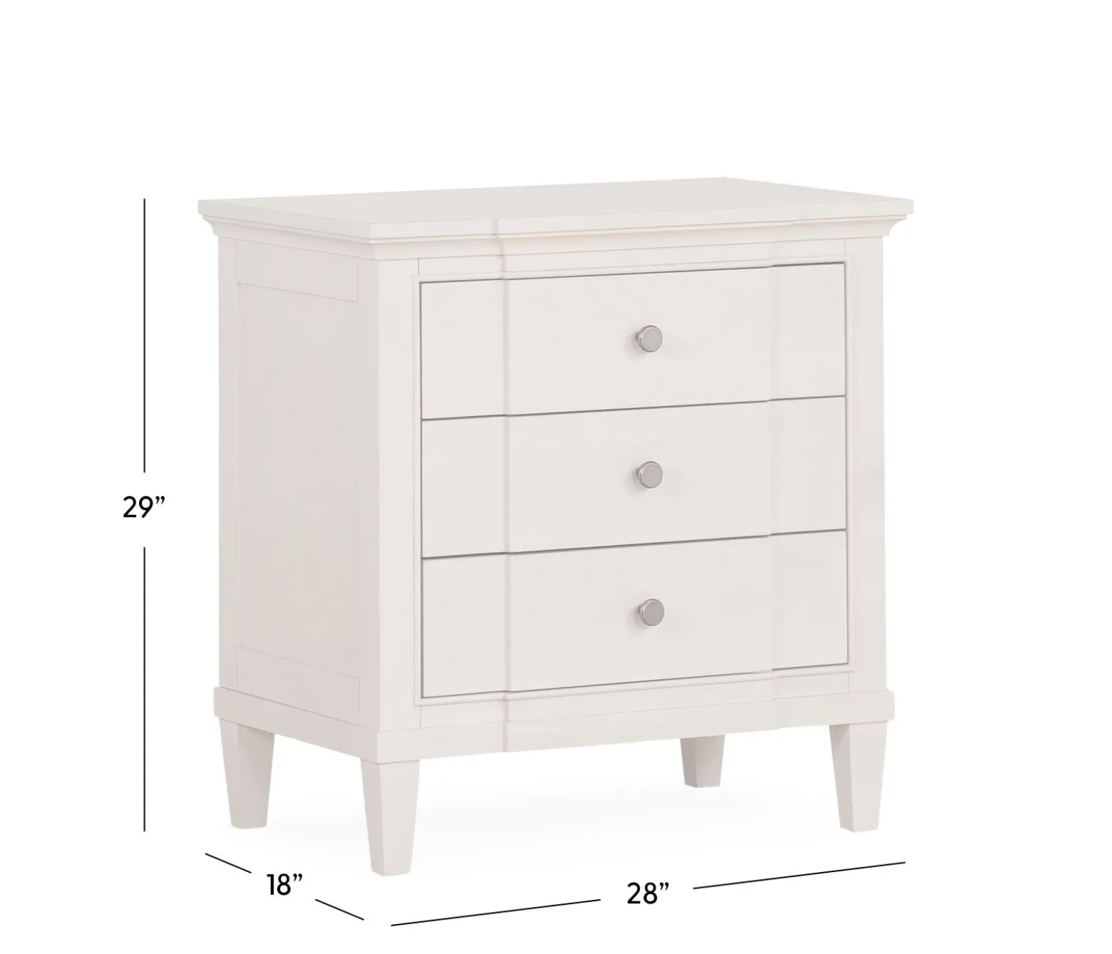 Harborview 3-Drawer Nightstand