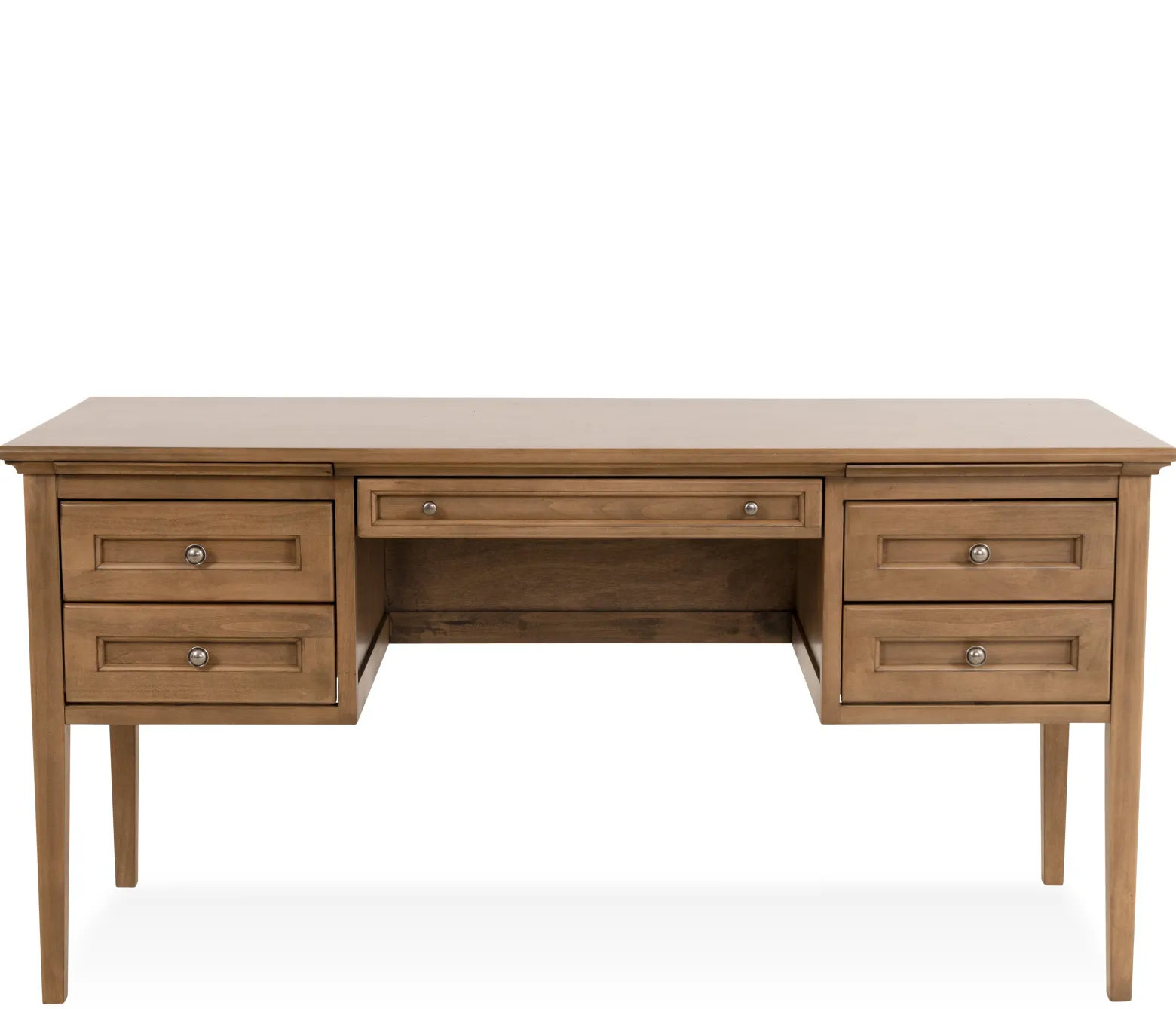 Henderson 4-Drawer Desk - Pecan