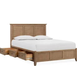 Henderson Queen Storage Bed - Pecan