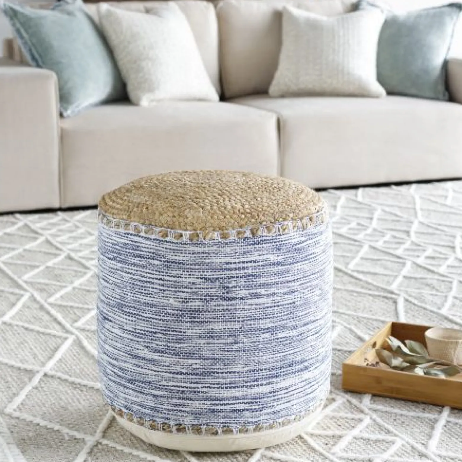 Kali Navy Ottoman