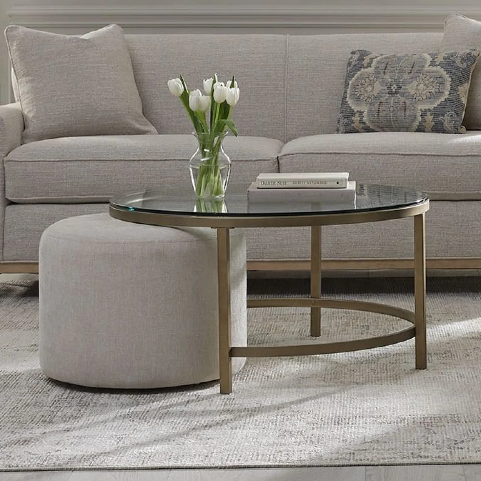 Lydia Nesting Coffee Table and Ottoman