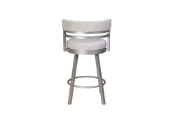 Metro Swivel Counter Stool With Back - Titanium