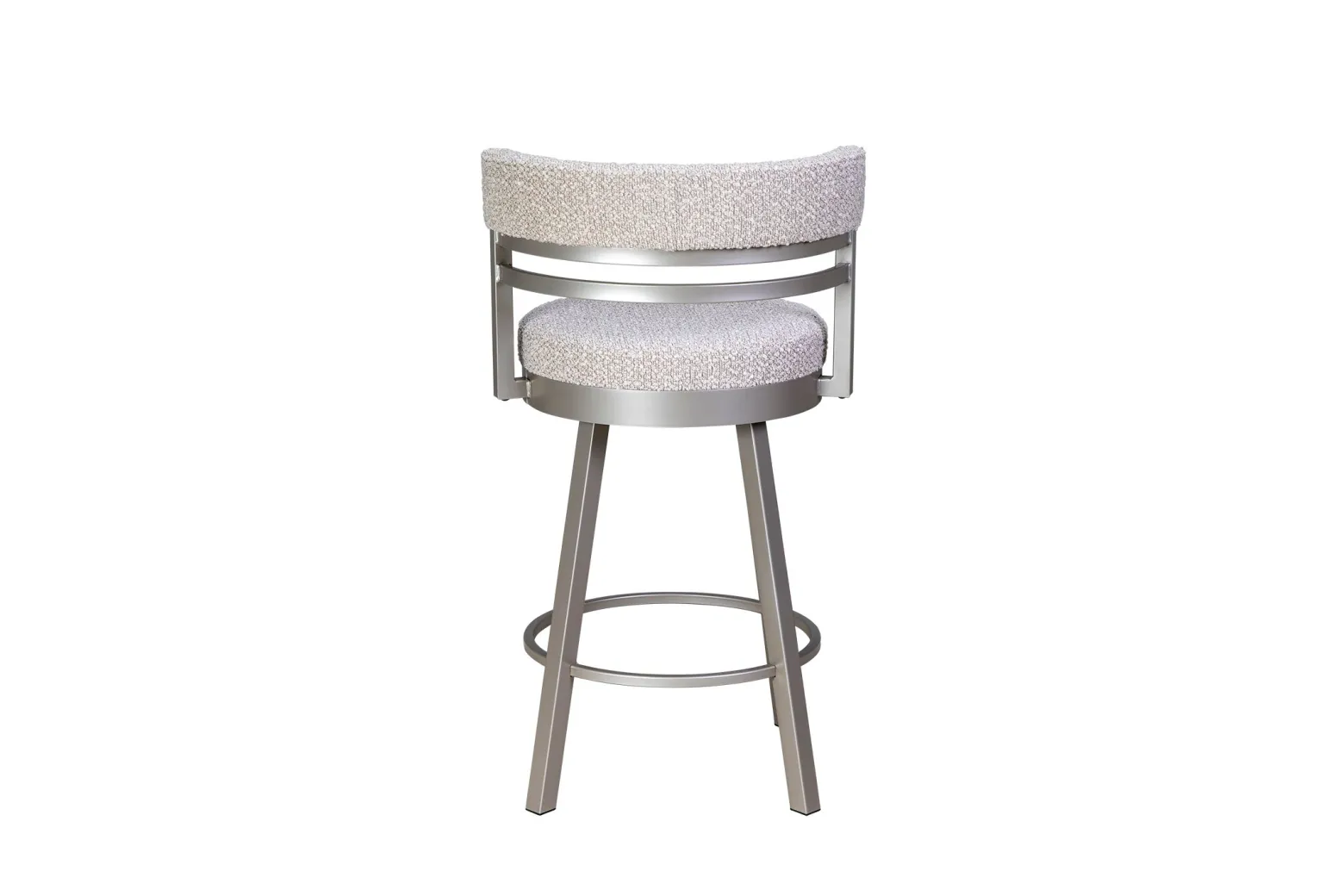 Metro Swivel Counter Stool With Back - Titanium