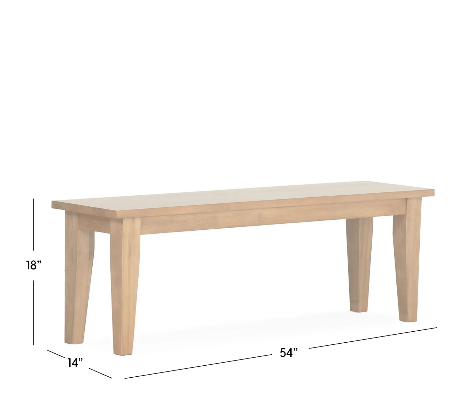 Montgomery Dining Bench - Hickory