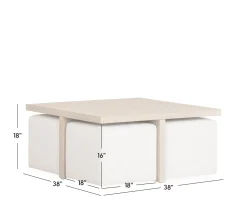 Oasis Bunching Coffee Table & Ottomans