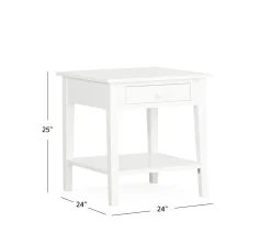 Outer Banks End Table - Pure White