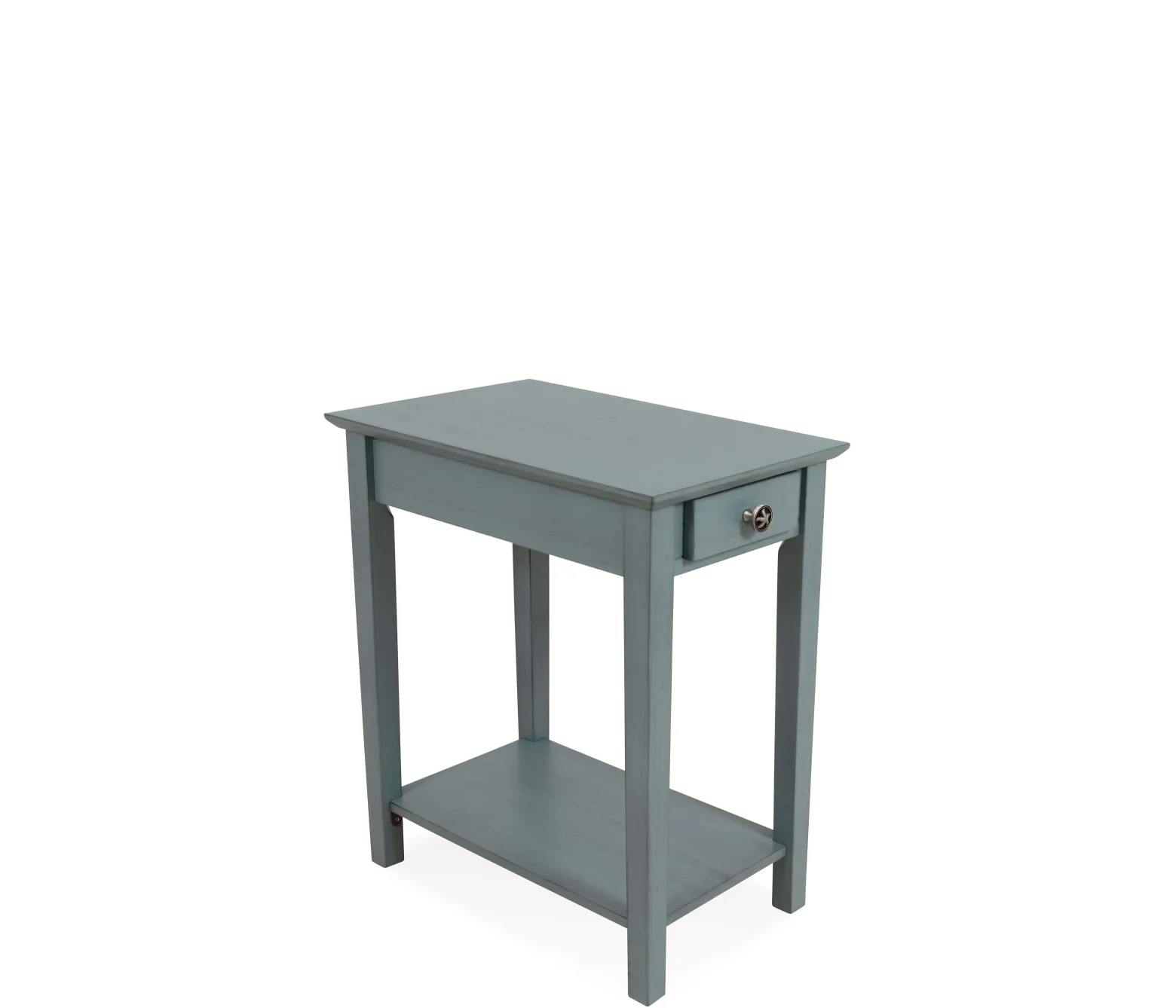 Outer Banks End Table w/ Starfish Knob - Ocean Blue
