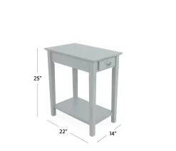 Outer Banks End Table w/ Starfish Knob - Ocean Blue