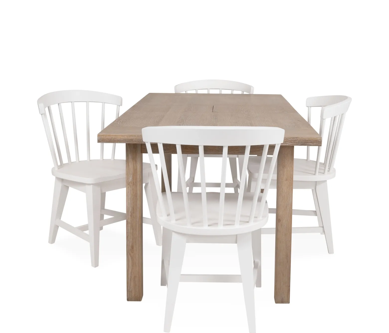 Palisades 5-Piece Dining Set - White Chairs