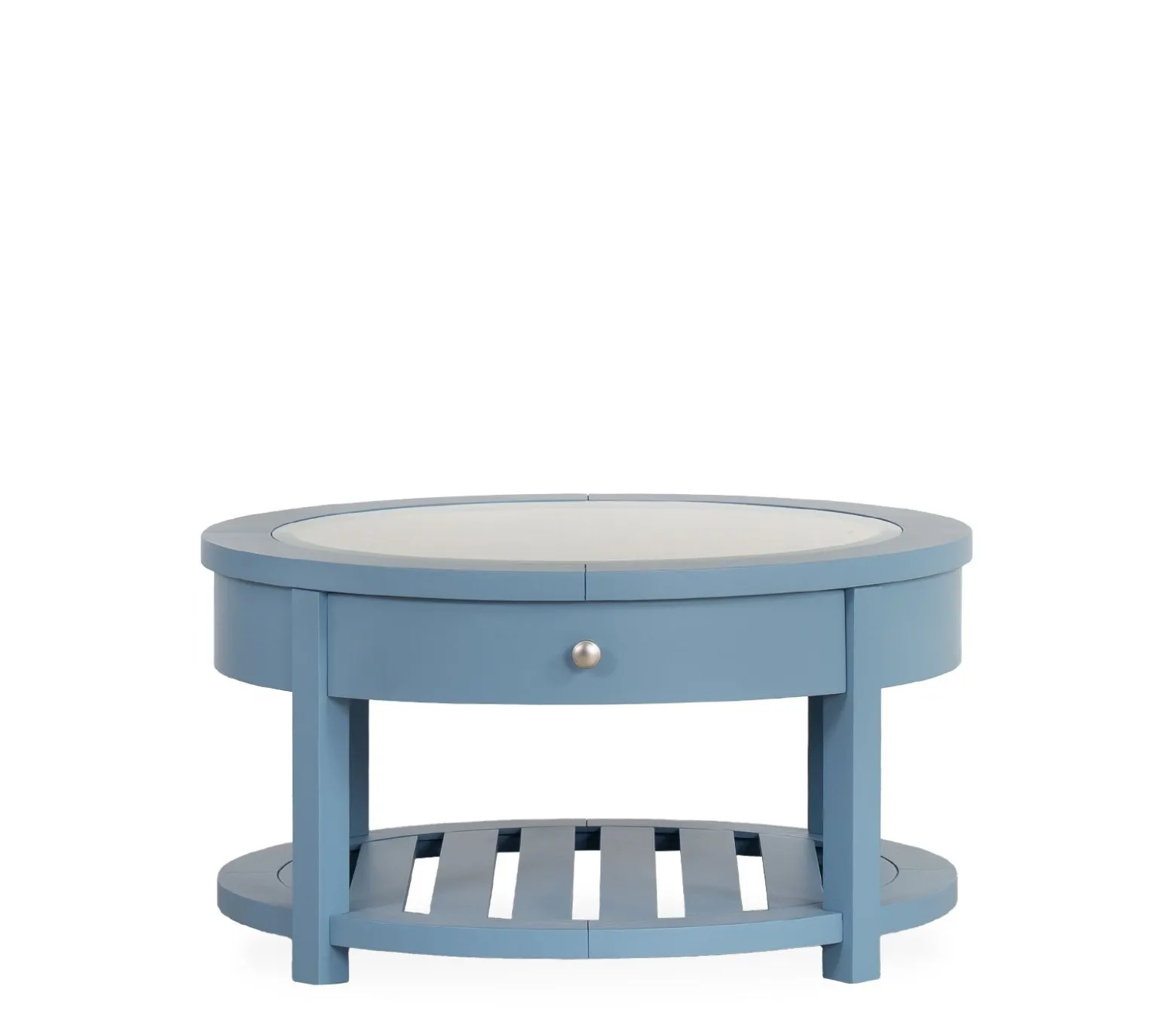 Palisades Round Coffee Table - Cabana Blue