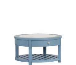 Palisades Round Coffee Table - Cabana Blue