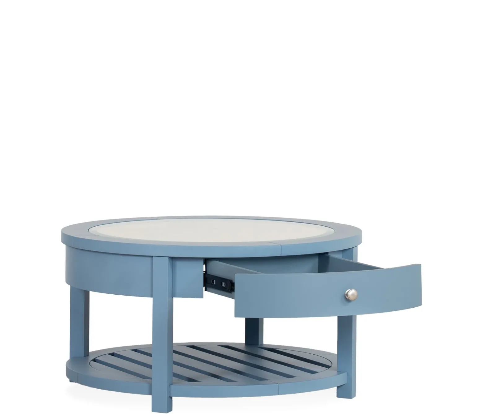 Palisades Round Coffee Table - Cabana Blue