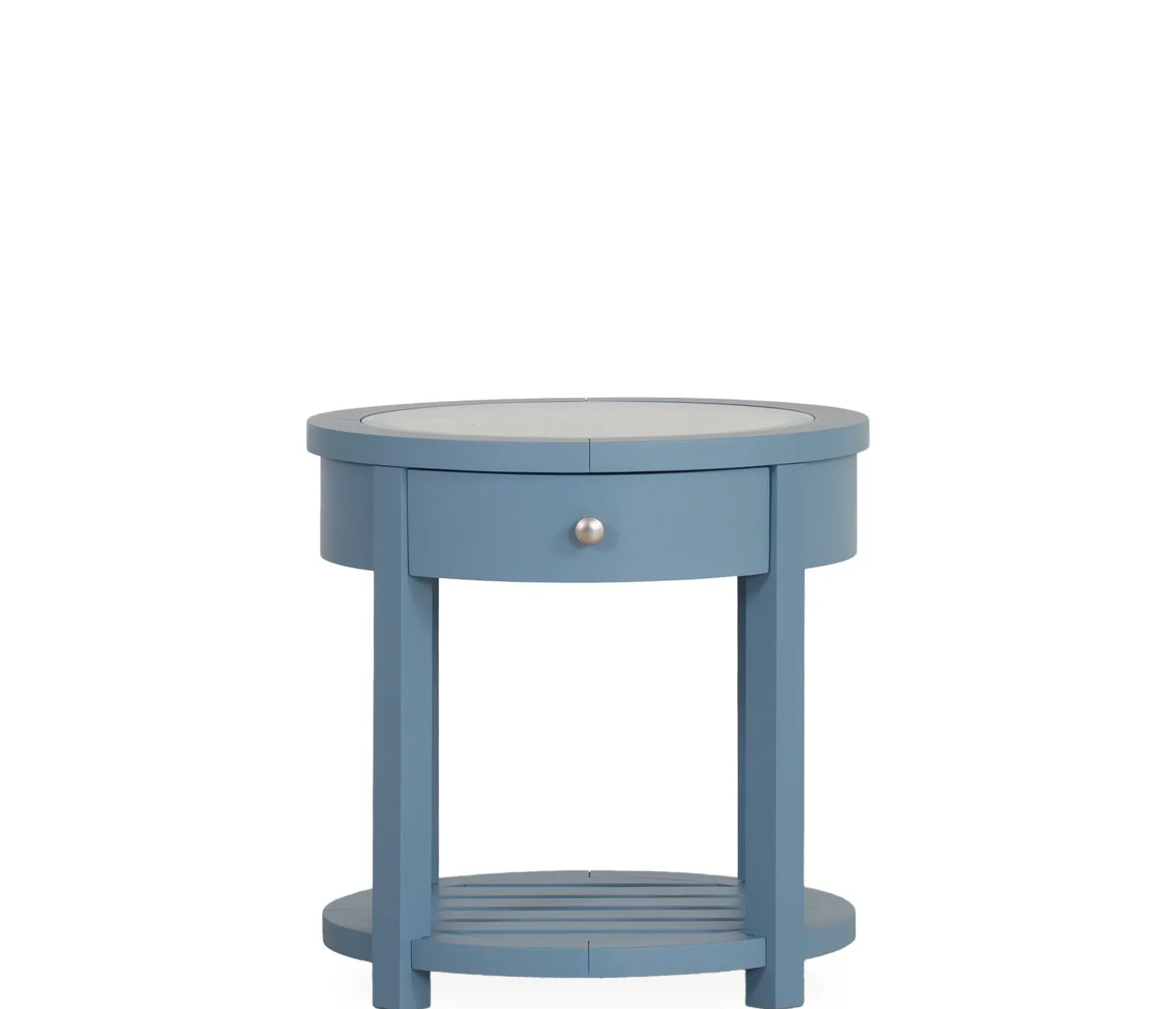 Palisades Round End Table - Cabana Blue