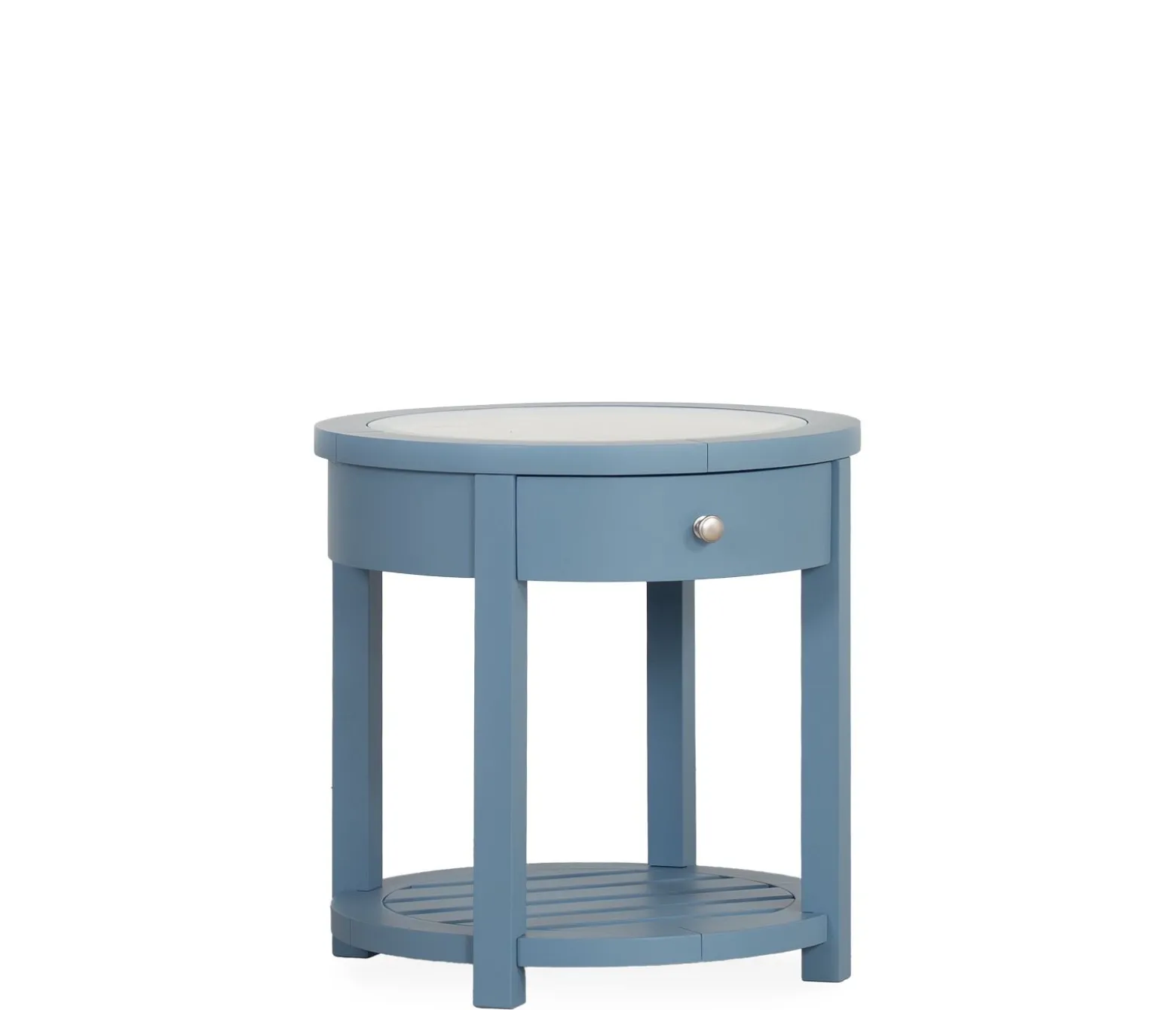 Palisades Round End Table - Cabana Blue