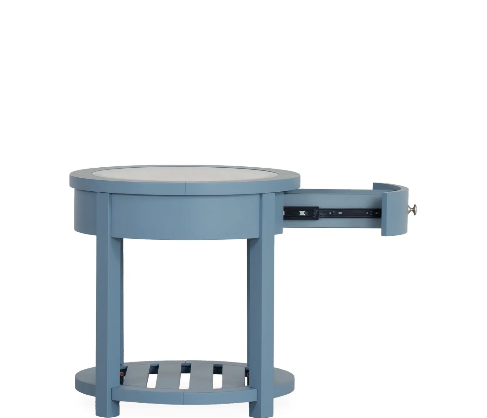 Palisades Round End Table - Cabana Blue
