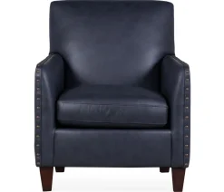 Paxton Leather Chair - Allenby Dark Blue