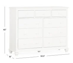 Pocasset 9-Drawer Dresser - White