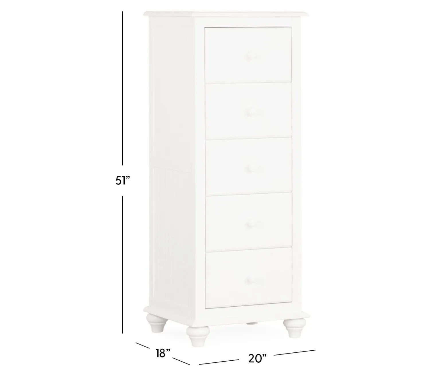 Pocasset Lingerie Chest - White