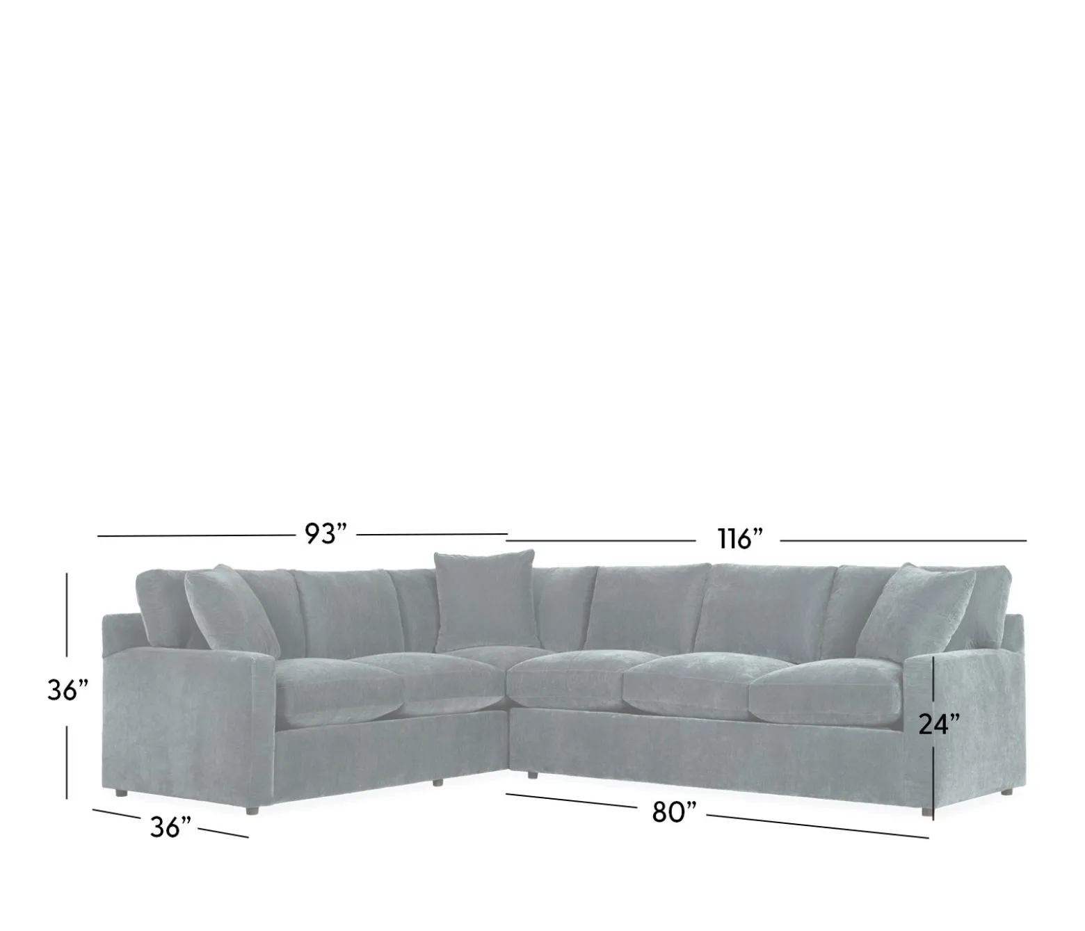 Rhodes 2-Piece Sectional - LSE 3 Seat End and RSE Corner