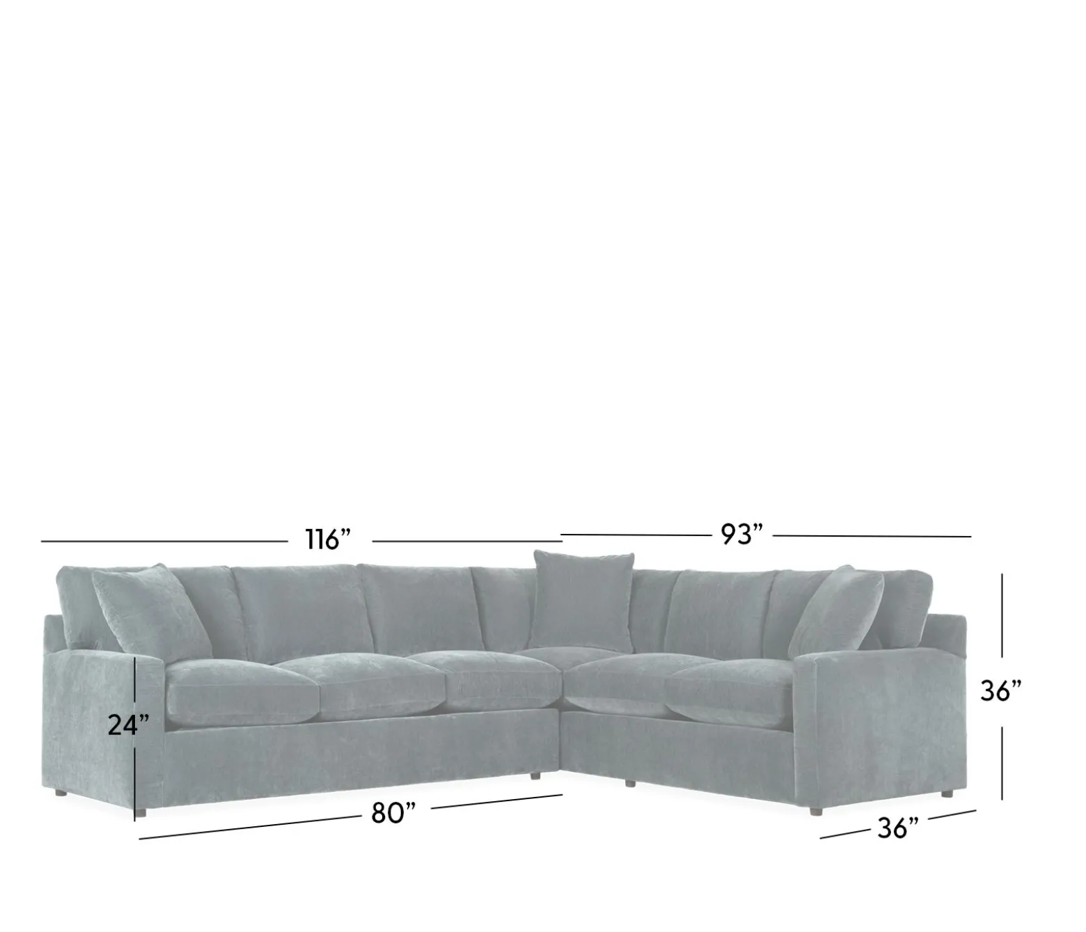 Rhodes 2-Piece Sectional - RSE 3 Seat End and LSE Corner