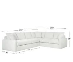 Santana 2-Piece Large Sectional - LSE 3 Seat Corner with RSE 3 Seat End