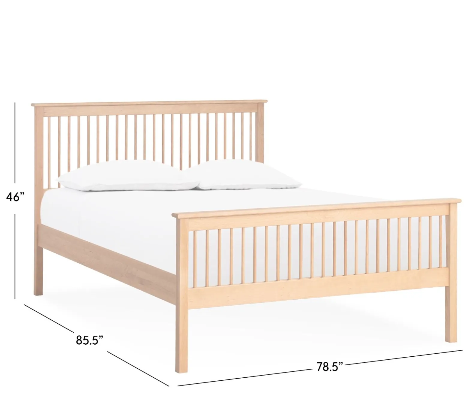 Shaker King Spindle Bed